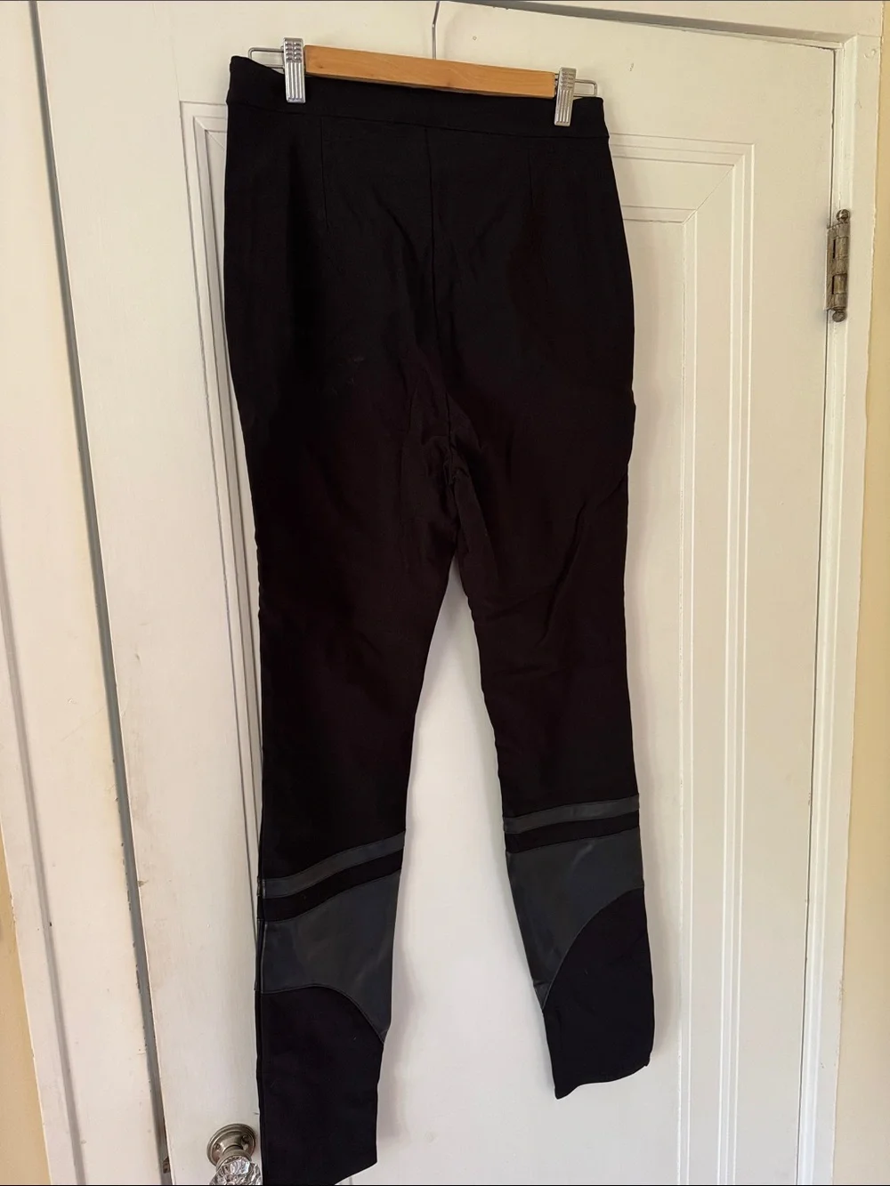 KILLSTAR voidclash black stretch Faux Leather Panel women’s pants L - Picture 3 of 6